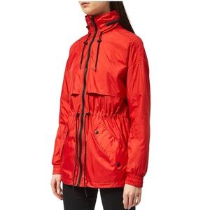 NWT KENZO Elasticated Windbreaker with zip up hooded in medium red size XL